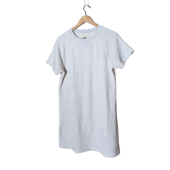 Madewell MWL Airy Terry Sweatshirt Tee Dress Size S, sand color - Picture 1 of 7